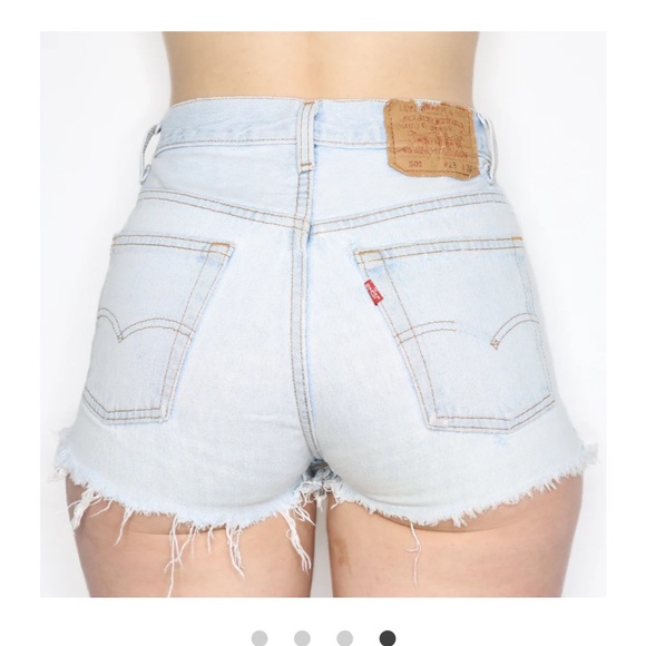 🧊Levis premium 501 light Wash jean shorts 27 - Picture 5 of 11